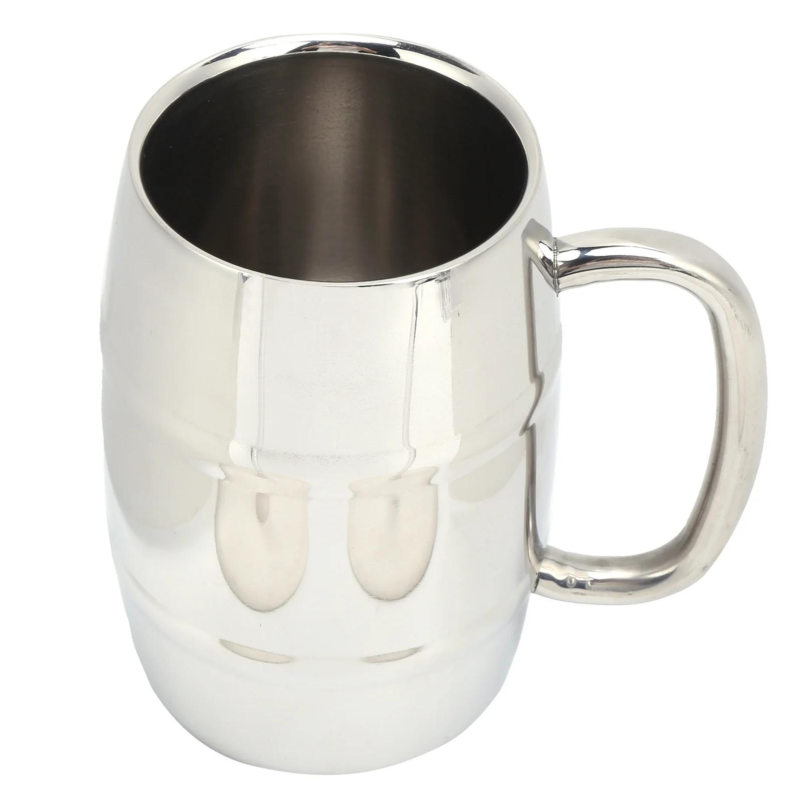 

Large 550ML Whiskey Barrel 304 Stainless Steel Milk Cup Beer Mug DoubleWalled For Hot Cold Drinks
