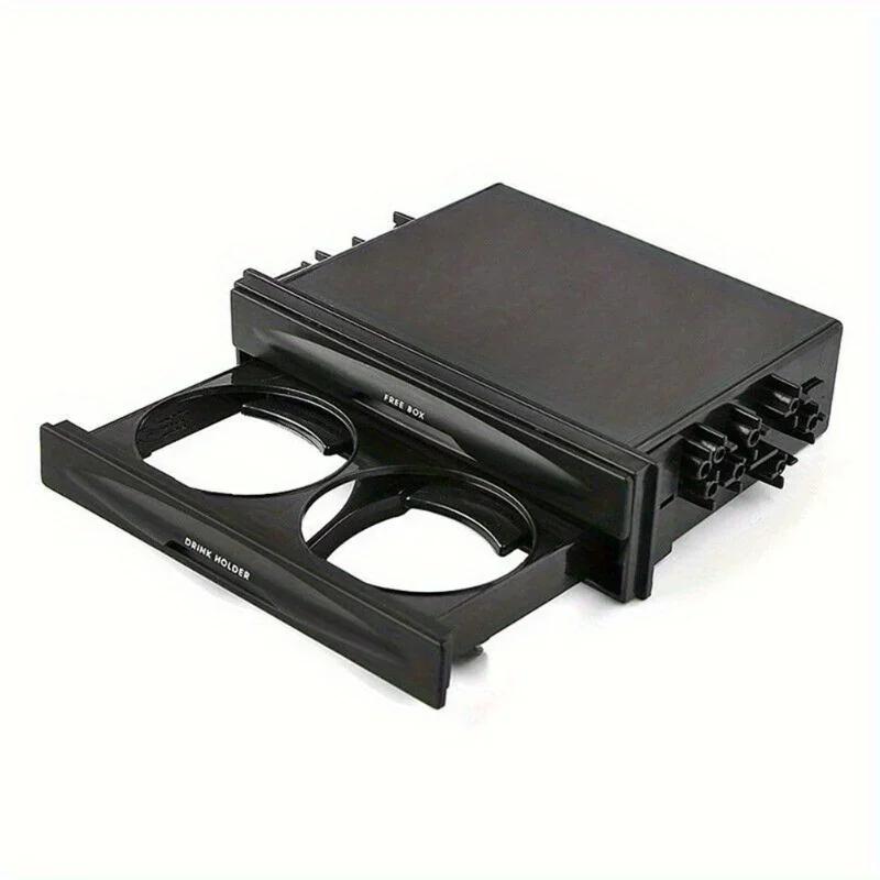 plastic car storage box universal car radio pocket and beverage rack dual Din car storage - compatible with various models
