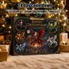 Surprise Toys for Kids Santa Claus' Flying Dragon Journey Advent Calendar, 24 Day Countdown Box, Creative Gifts Friends 2D Flat Christmas Ornaments,