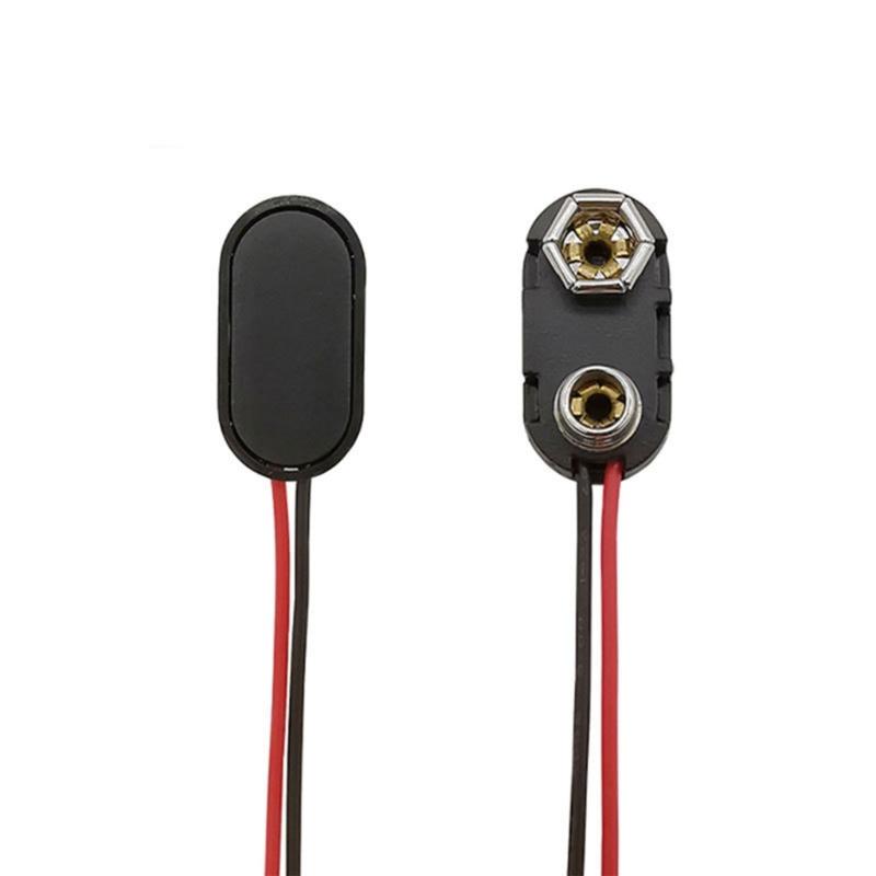 10 Pcs 9V Battery Button 9V Battery Clip Connector I-Type Plastic Housing
