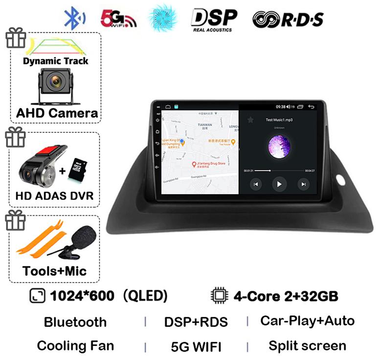 Android 14 Carplay Auto 4G+WIFI For Renault Kangoo 2009-2012 2015 2016 2017 2018 Car Radio Multimedia Stereo Video Player GPS BT