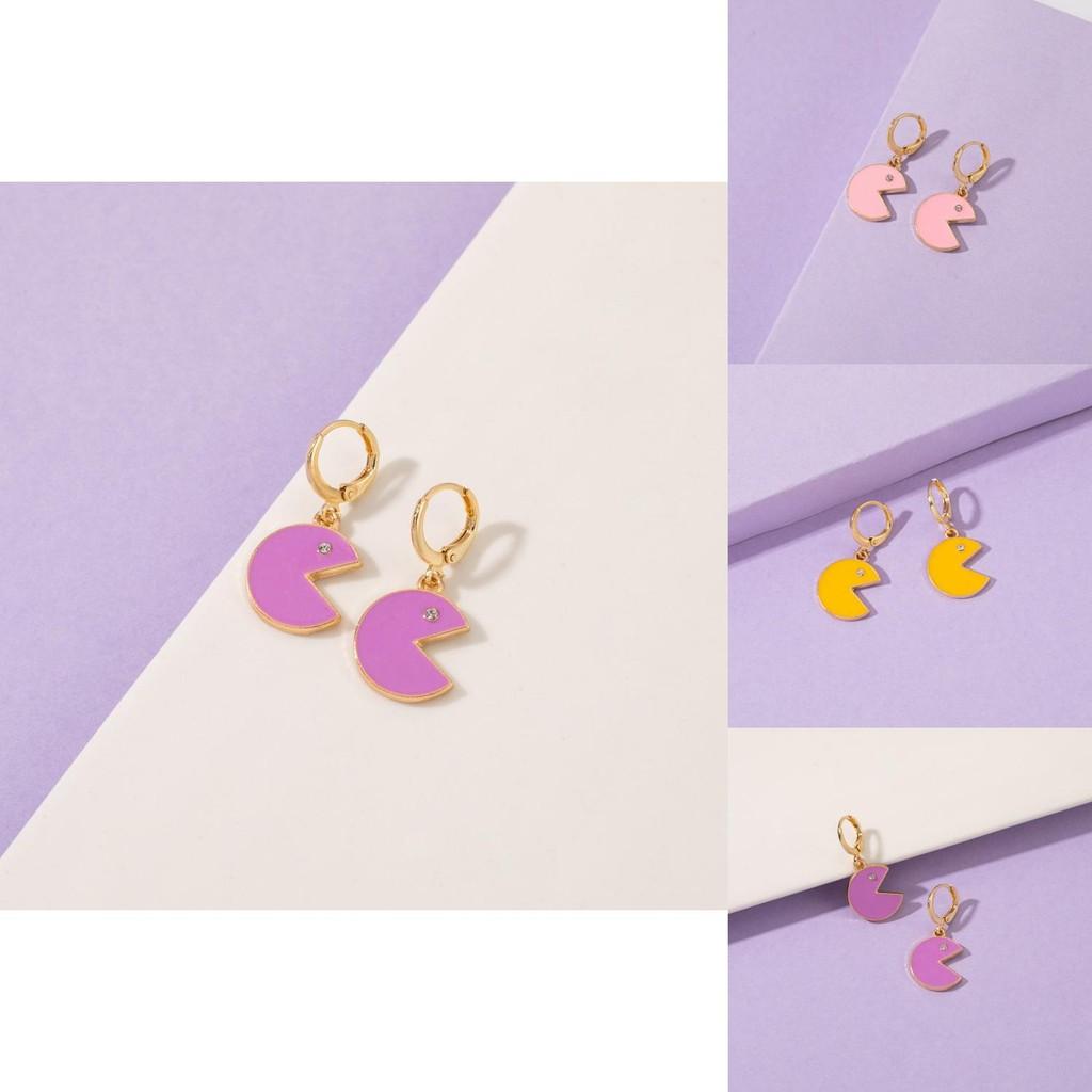 New Creative Smiley Face Earrings Colorful Cartoon Design For Fashion Women