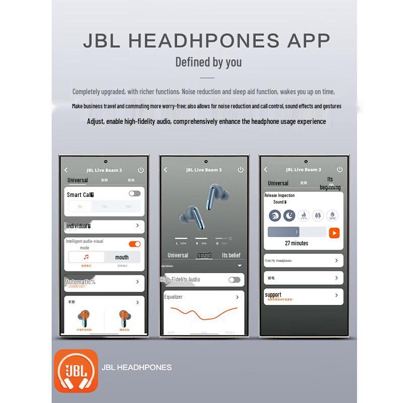 JBL LIVE BEAM 3 Smart Touch True Wireless Noise-Cancelling Earbuds