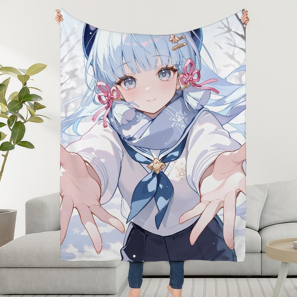 Blanket Throw Genshin Super Cosy White In Plush Promise Living Room A Impact Sofa Couch Childish Birthday Made Gifts