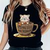 Trendy Women's Sweet Style Cute Summer Clothing Printing Fun Versatile Pattern T-Shirt Casual T-Shirt.