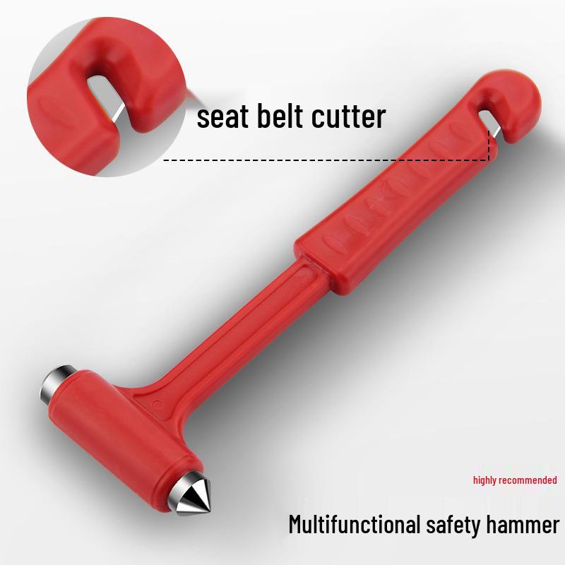 Dual-Function Car Safety Hammer - Compact Escape Tool