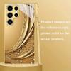 Galvanisierte goldene neue Handyhülle für Samsung Galaxy S26 Ultra S25 Plus S24 S23 S22 fe gehärtetes Glas Künstlerische Texturmuster