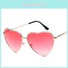 Lunettes de soleil rétro en forme de cœur pour femmes hommes Série Océan Verres roses Tendance Protection UV
