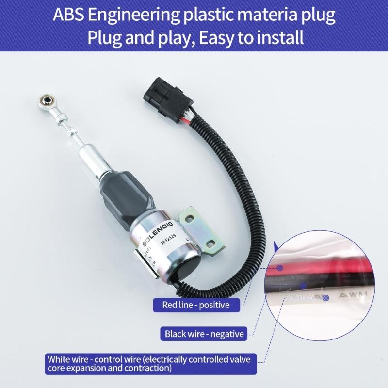 Автомобільна надійна заміна соленоїда двигуна для 4BT 5.9L 6BT 5.9L R130 R170 3932529 3930658 3935431 3939700 Легко встановити