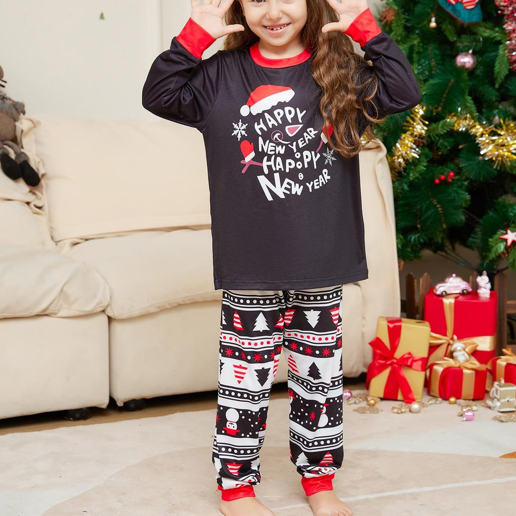 Christmas Parent Child Family Set Home Furnishings Christmas Pajamas Two Piece Set