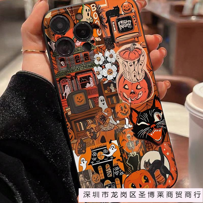 Pumpkin Halloween for Apple iPhone16 Pro mobile phone case 11/12/13/14/15promax soft case 7