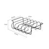 LMETJMA BBQ Rib Racks Non-Stick Coated Steel Roasting Barbecue Meat Roasting Grilling Stand Holds 4 Rib Rack For Gas Grill JT25t
