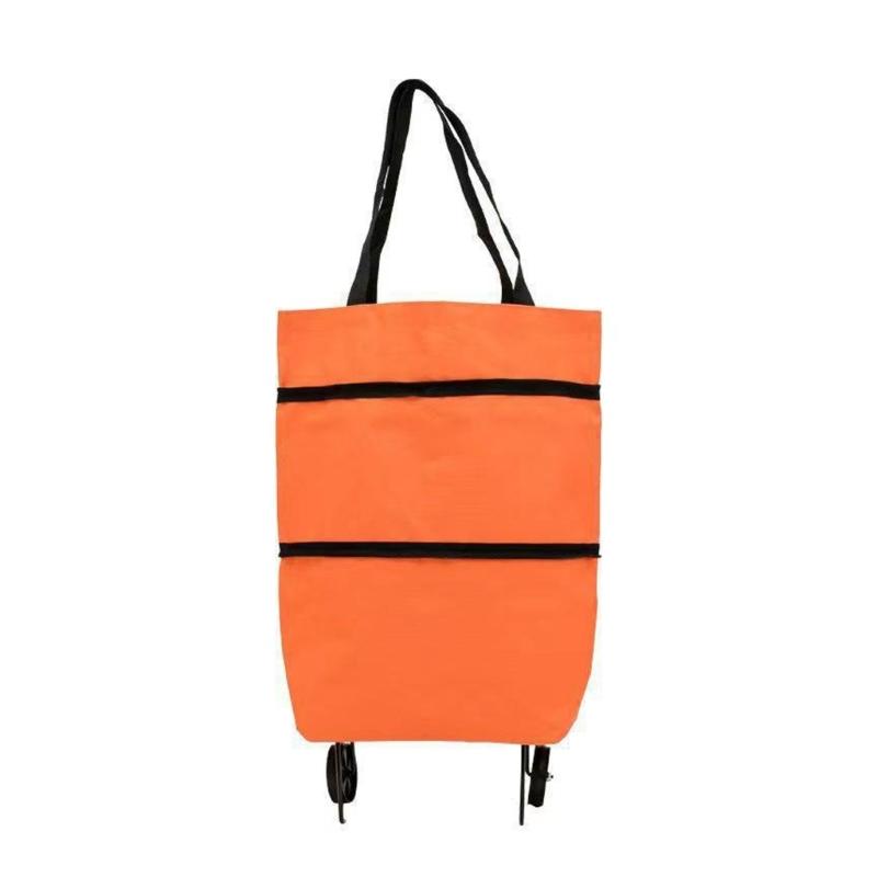Foldable Transport Trolley Water Resistant Oxford Fabric Ergonomic Handle Design