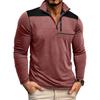 Men's Quarter Zip Up Pullover Tops Slim Fit Lightweight Mock Neck Long Sleeve Sweaters Casual Workout Polo Shirts for Men Casual Golf Sweatshirts