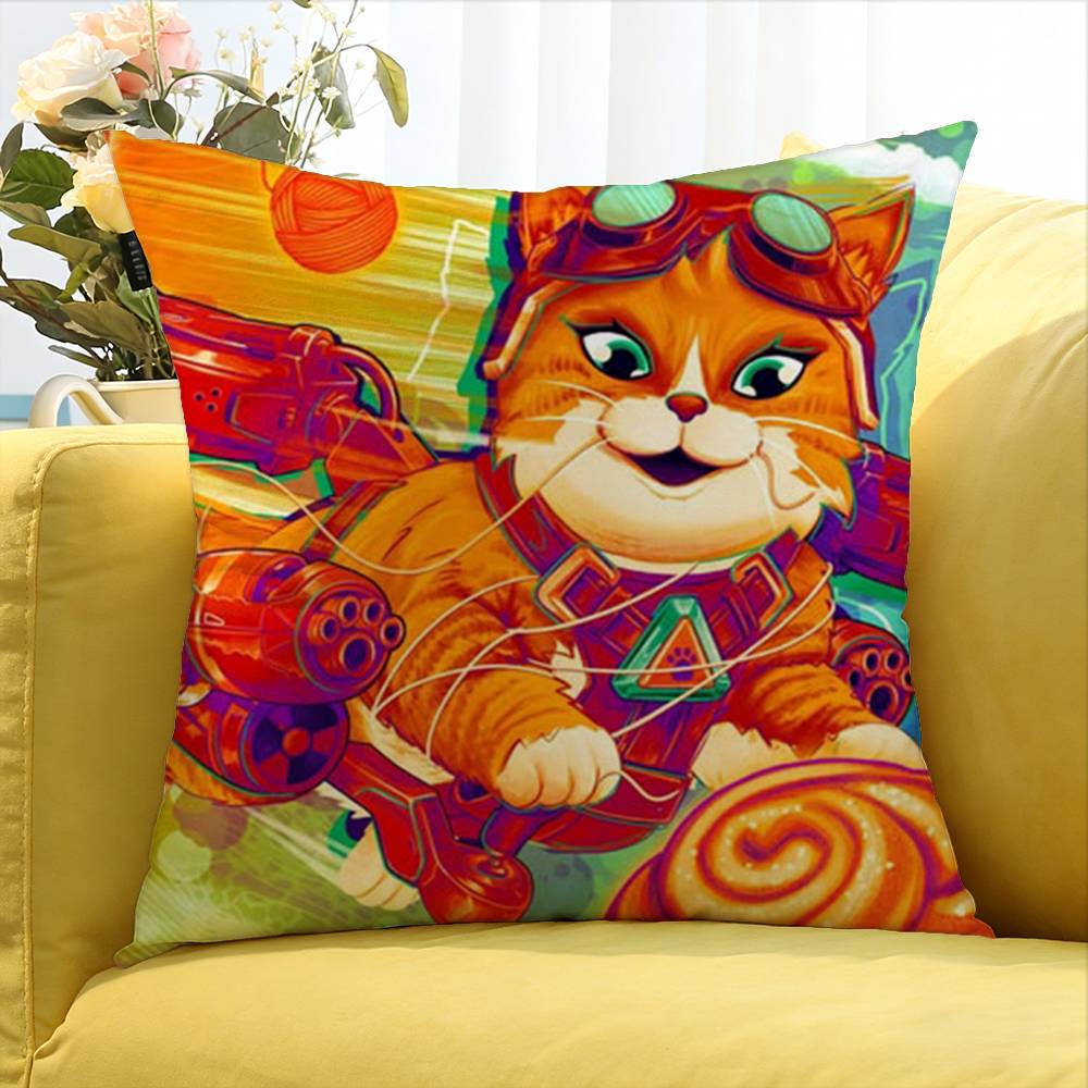 Game Jetpack Cat Sombra Overwatch Various Sizes Square Pillow Case For Car Home Bedchamber Decor