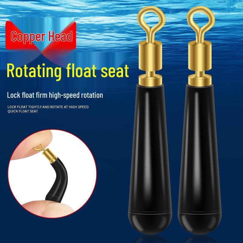 Copper Head Silicone Rotating Float Seat Holder for Big Fish Raft Fishing - Reinforced Tackle Accessory