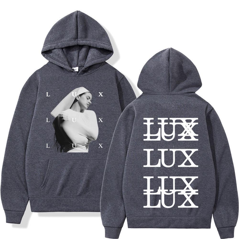 Singer Lux Rosalia Fashion Print Hoodie Men Women Harajuku Fleece Pullover Long-sleeved Loose Sportswear