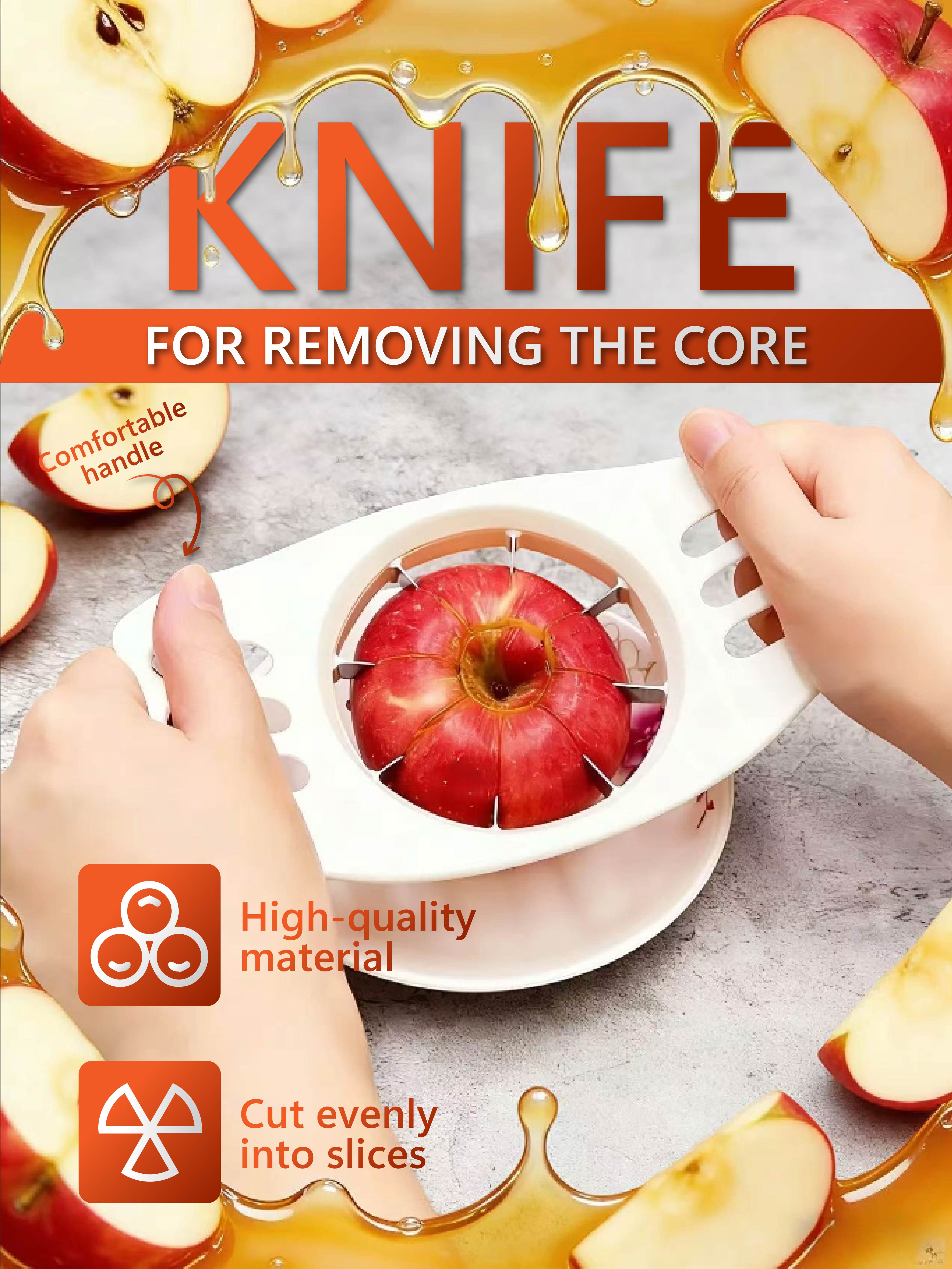 Нож-сердцевина и слайсер для яблок – Удобная ручка, удалитель сердцевины для равномерной нарезки