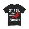 Just a Girl Who Loves Cardinals Birding Lovers Cardinal Bird T-Shirt