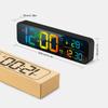 LED Digital Alarm Clock Snooze Temperature Date Display USB Desktop Strip Mirror LED Clocks for Living Room Decoration