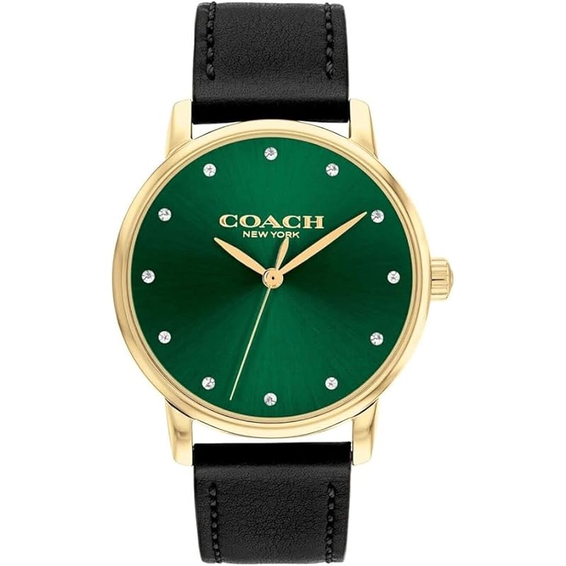 

[coach] Watch GRAND green dial stainless steel mineral glass quartz 36MM clock watch accessories watch brand 14503972 ladies black [product]