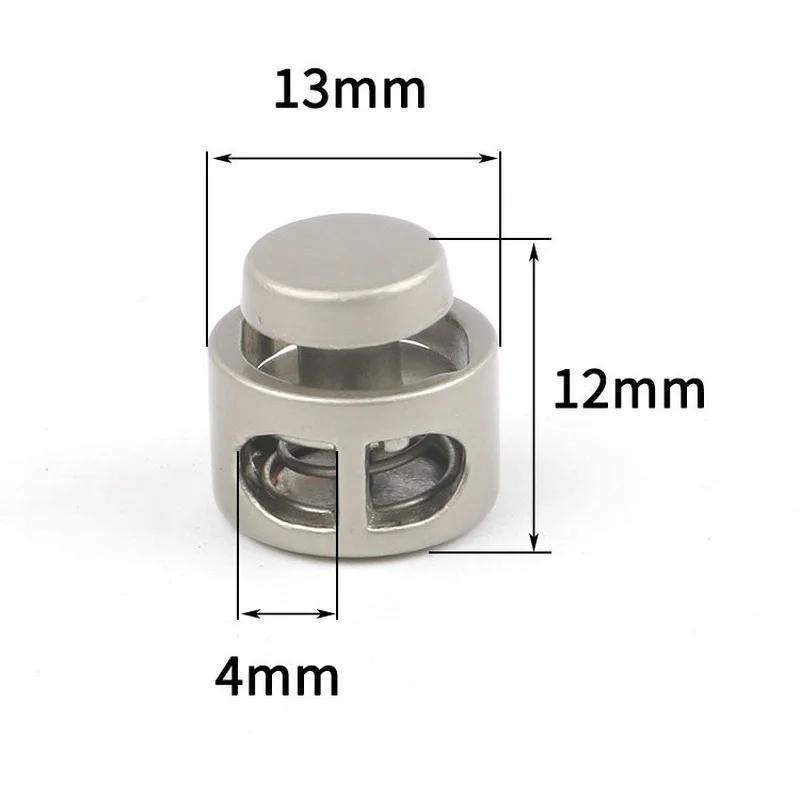 Metal Double‑Hole Spring Cord Lock Stopper Toggle Clasp Drawstring Adjuster for Hoodie Sweatpants Belt Rope Garment DIY Supplies