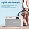 Sxhlseller 4K Digital Camera 64MP Retro Slide Camera with Compact Pocket Camera for Vlogging and Travel Recording - 2.8-inch Screen, (Silver)