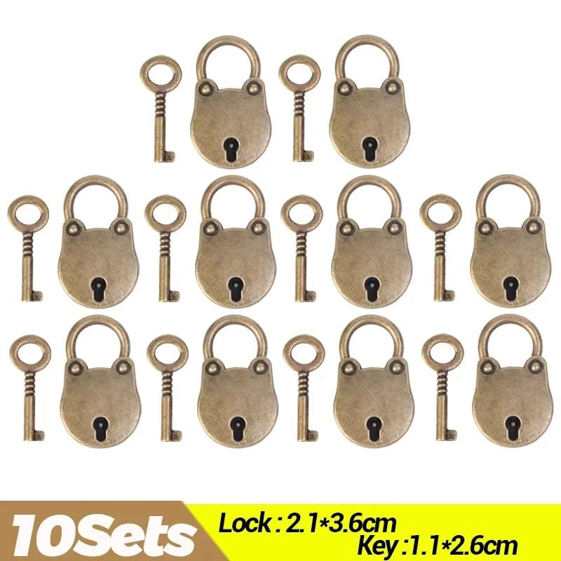 Vintage Mini Kłódka z Głową Misia Metal Stopowy Zamki na Klucze Torby na Biżuterię Pudełko do Przechowywania Bagaż Dziennik Książka Okucia Akcesoria do Zamków