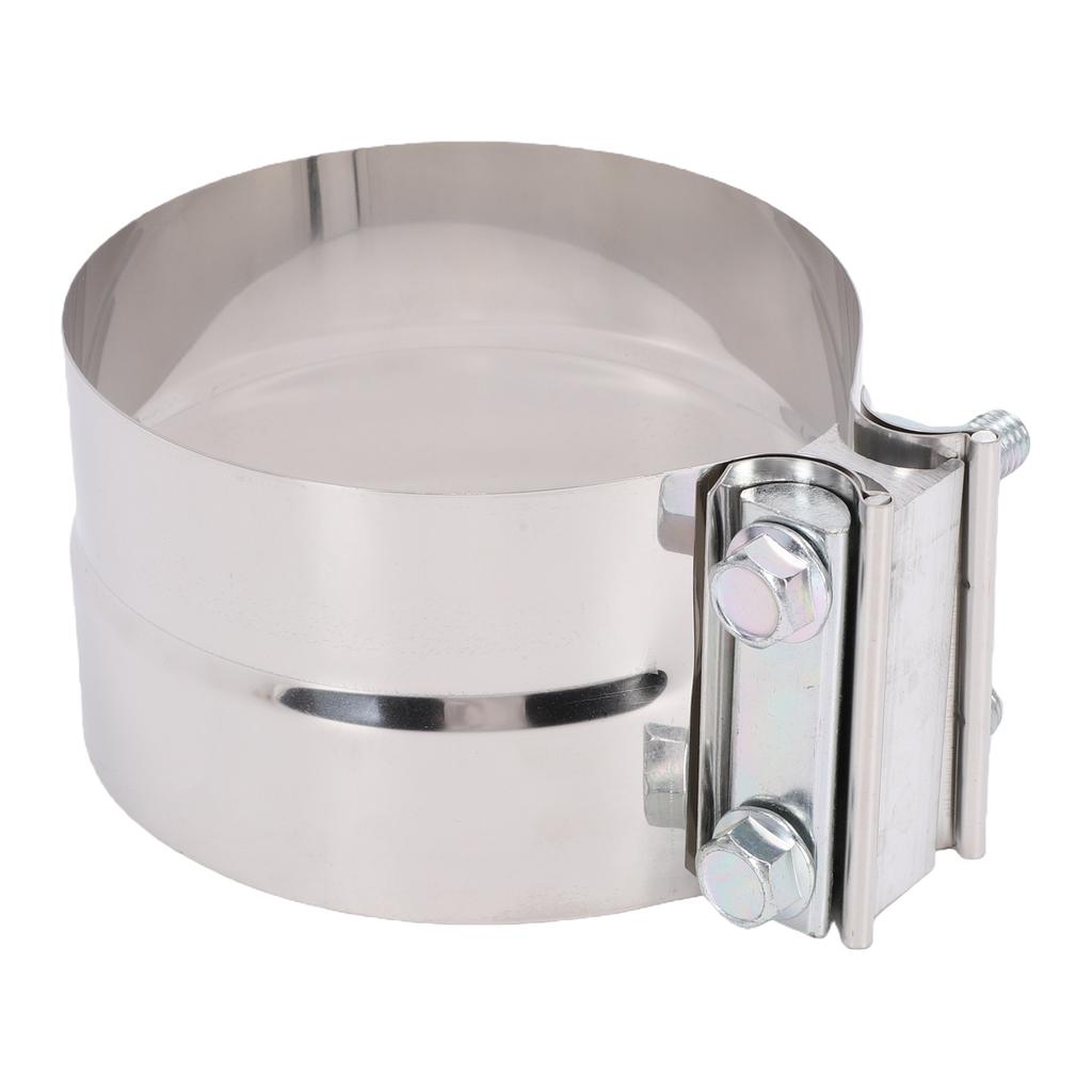 Exhaust Clamp 5.0 Inch Stainless Steel Lap Joint Band Clamp for Muffler Downpipe Header Manifold