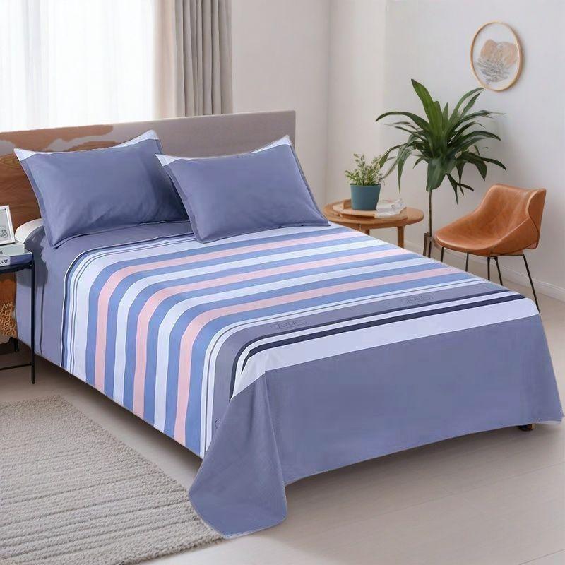 Classic Cotton Old Coarse Cloth Thickened Double Bed Sheet Four Seasons Universal Student Dormitory Printed Bedding