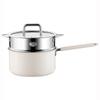 Ceramic Stainless Steel Milk Pot with Steamer