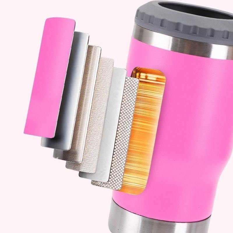 14oz Beer Mug Thermos Cup with Bottom Bottle Opener Stainless Steel Insulated Cup Portable Cold&Hot Storage Tank for Camping