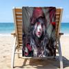 proof beach towel with a World of Warcraft characters5 pattern - soft,absorbent,quick-drying,machine washable - perfect for swimming,camping,bathing