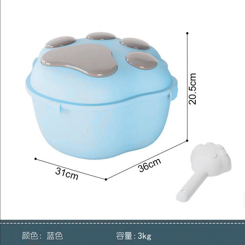 

Большое ведро для хранения корма для собак, герметичное влагонепроницаемое ведро для хранения корма для кошек, товары для животных Grain shovel