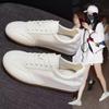 Soft Bottom First Layer Cowhide Little White Shoes Women's Summer New Thin Hollow Breathable Flat Bottom Light Casual Board Shoes