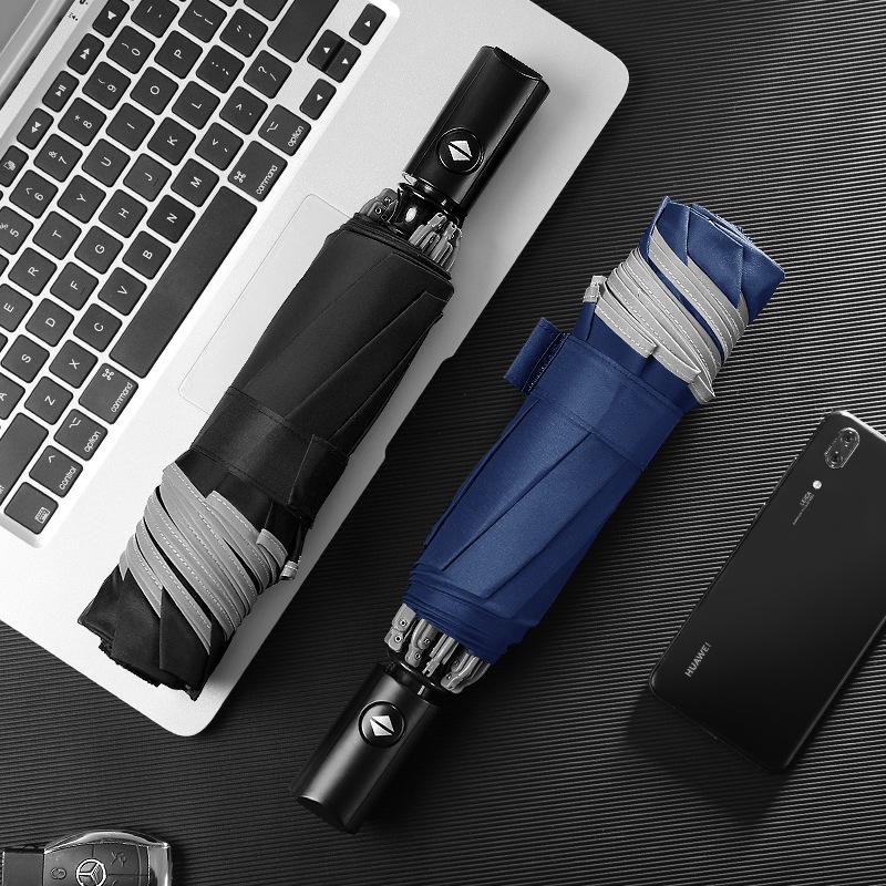 Eight bone reflective automatic umbrella car three fold reverse umbrella folding men and women umbrella umbrella