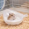 Transparent View Small Pet Toilet Large Space Hamster Sand Bathroom  for Hamster Squirrel Gerbille