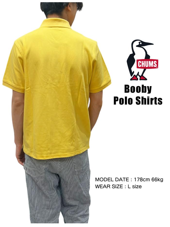 Booby Polo Short Sleeve Polo [Chums] Shirt, Shirt, CH02-1239 (L, K001 Black)