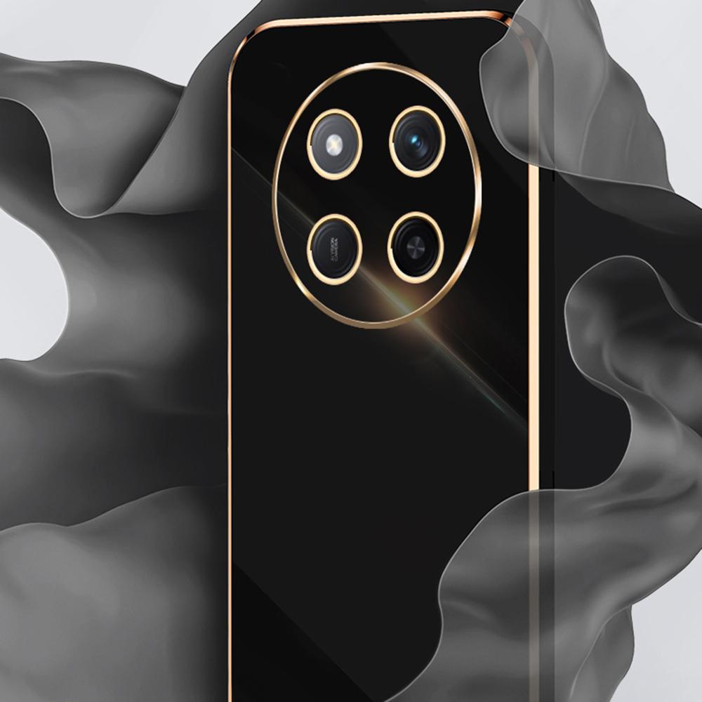 

XINLI For Honor X60 Pro 5G/Magic7 Lite 5G Case TPU Phone Cover with Electroplating Frame Cyan
