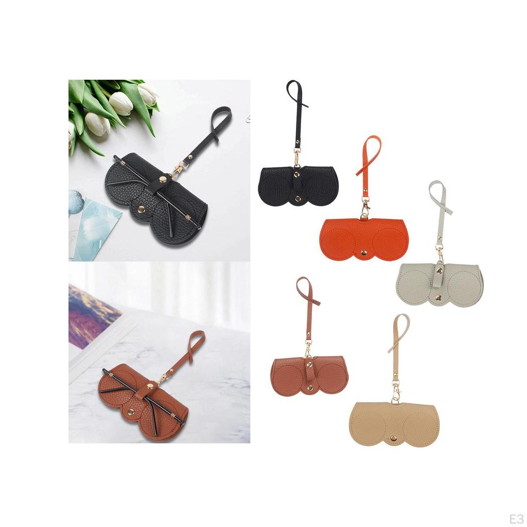 Sunglasses Bag Case Eyeglasses Storage Box with Detachable Handle Strap Fashionable Reading of