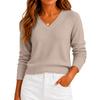 Maglione Pullover da Donna Comodo con Scollo a V e Maniche Lunghe, Top Casual a Maglia Larga Colorato