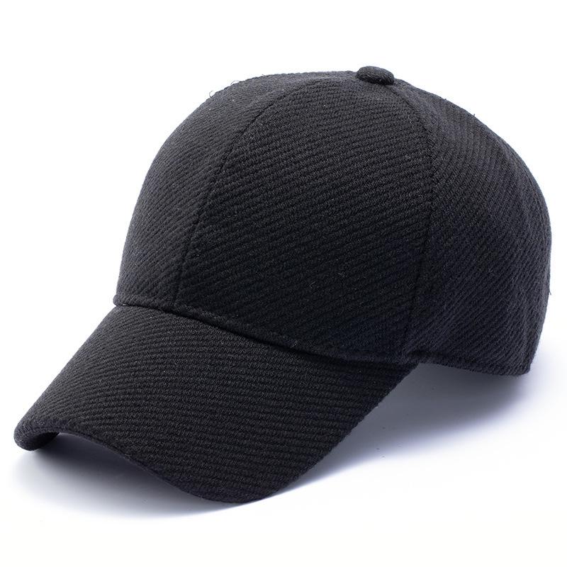 

Мужская кепка-утка с флисовой подкладкой: Теплая, модная бейсболка большого размера для больших голов Plus Size (60-63) чёрный