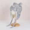 Children Hat with Windproof Rope Cartoon Bear Shape Soft Plush Inner Elastic Warm Hat Boys Girls Winter Headwear