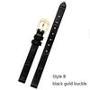 Genuine Leather Watch Bracelet Women  Fashion Watchband Wristwatches Mini Band 6mm 8mm 10mm 12mm 14mm Small Size Watch Strap Red