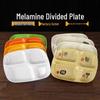 Thickened Melamine 4-Compartment Meal Tray