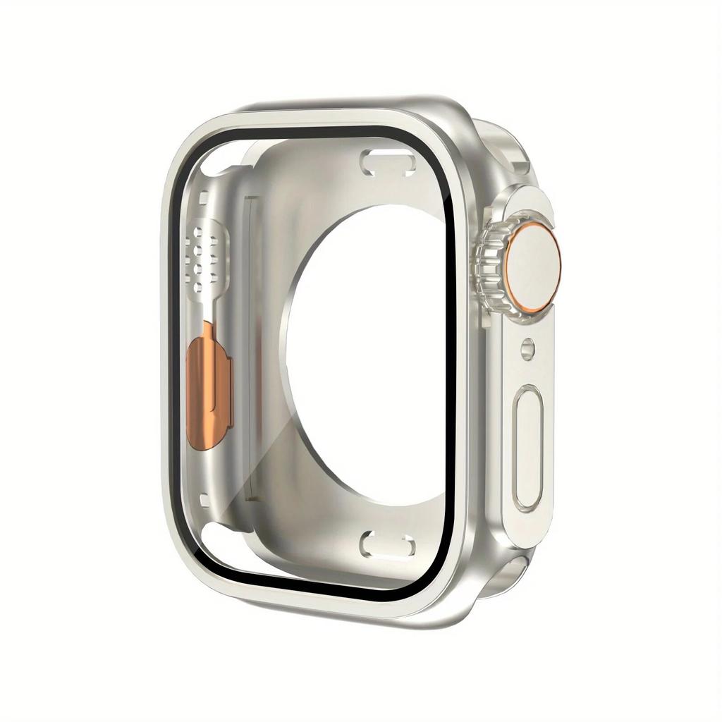 Change To Ultra Full Protector Case for Watch 45 46 44mm Tempered Glass Screen Protector for IWatch Series 10 9 8 7 6 SE 5