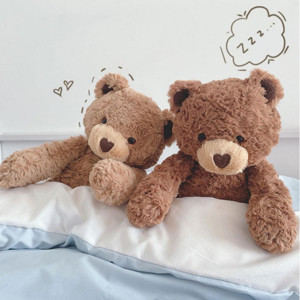 Schattige Hartvormige Teddybeer Pluche Speelgoed Begeleidende Slaapbeer Speelgoed Valentijnsdag Cadeau Kerst Verjaardag Cadeaus Woondecoratie