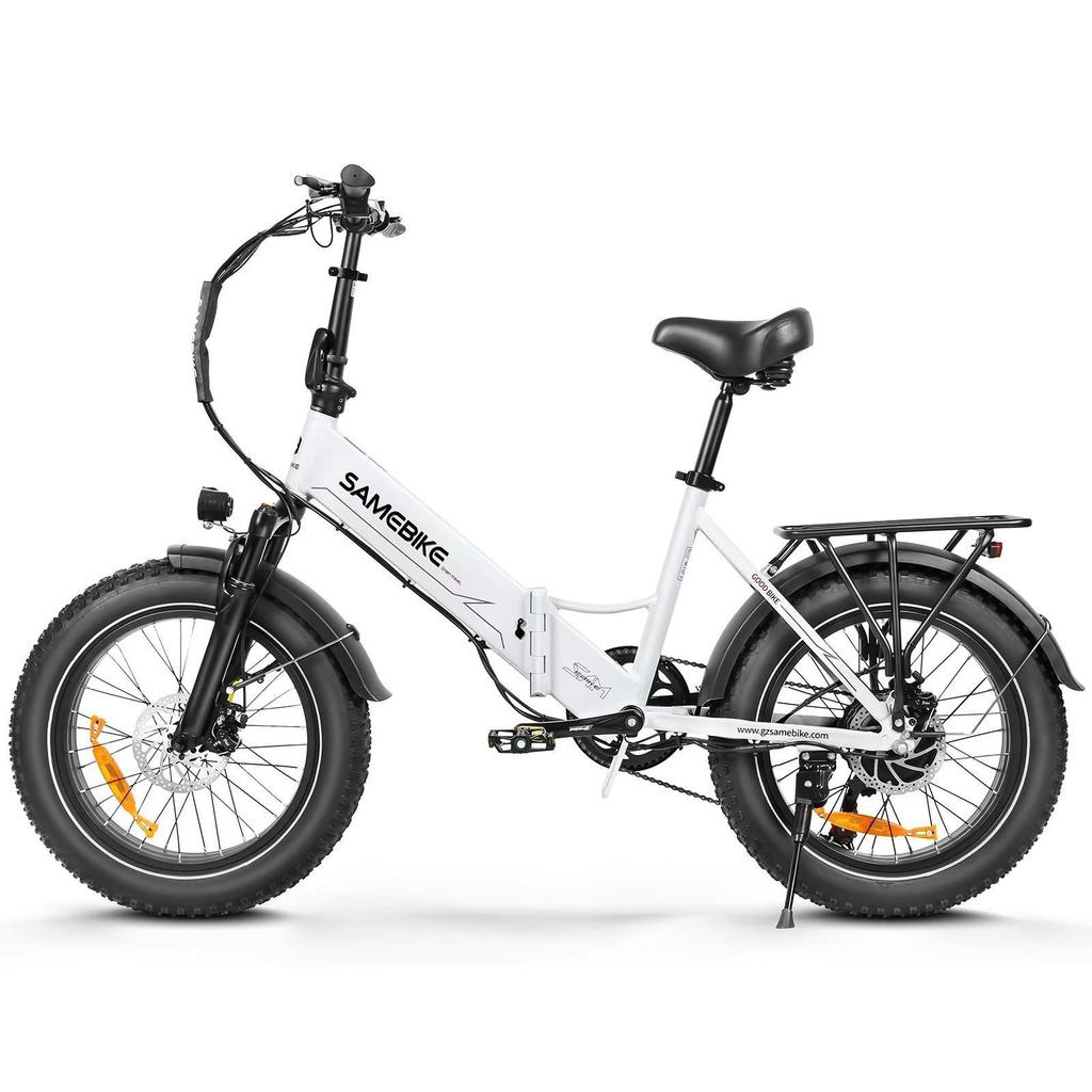 SAMEBIKE LOTDM200-II 750W 48V 13AH Folding Electric Bicycle for Adults 20 X 4.0 Inch Fat Tire Mountain E-bike With Removable Battery