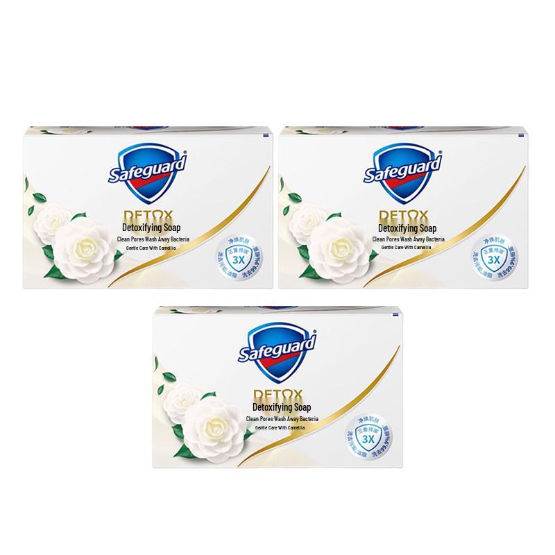 Safeguard Gentle Camellia Mint Deep Cleansing Bar Soap, 3x108g