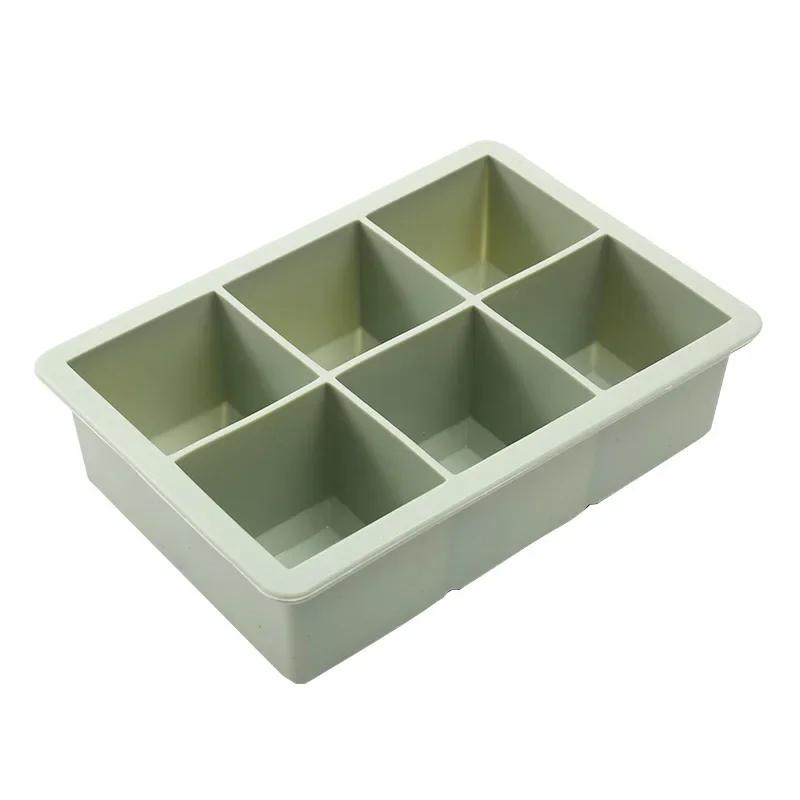 Silicone Ice Cube Mold 3 Color Big Grid Ice Cube Maker Flexible Silicone Ice Cube Tray with Lid Kitchen Gadgets and Accessories